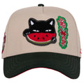 JC Gorras Gato Sandía Beige/Verde – Gorra con Bordado