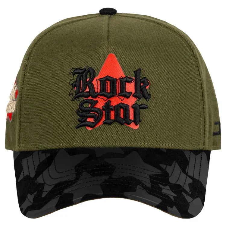 JC Gorras Estrella de Rock Verde – Gorra con Bordado