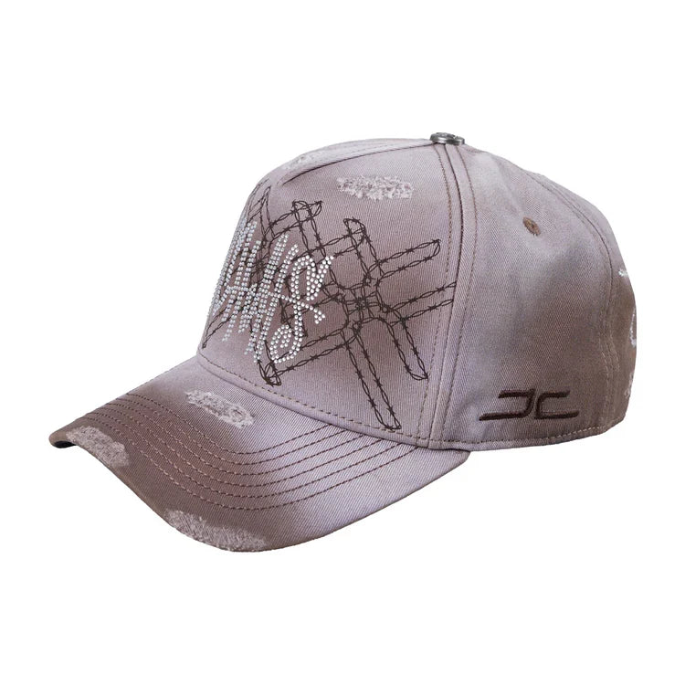 JC Gorras Estrella Mezclilla Beige – Gorra con Bordado