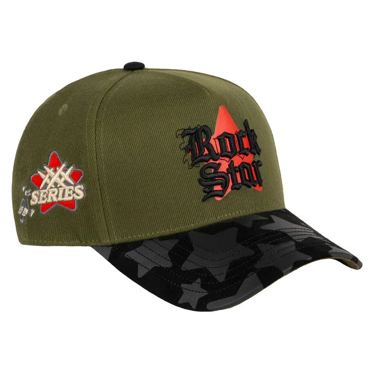 JC Gorras Estrella de Rock Verde – Gorra con Bordado