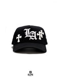 31 Gorras LA Cromo Negro/Blanco – Gorra con Bordado y Detalles Cromados