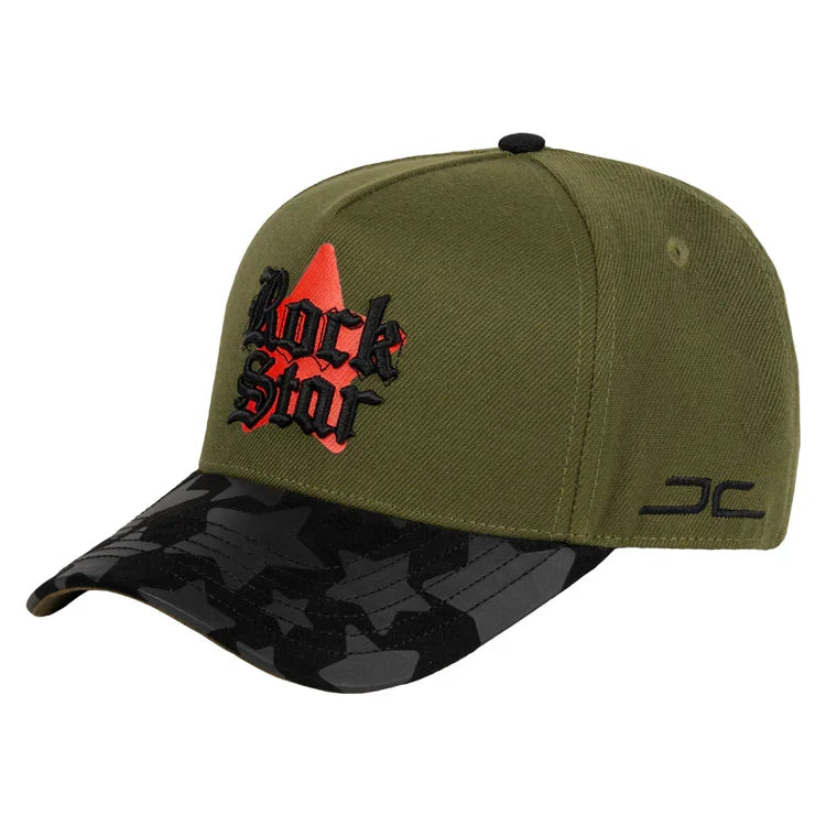 JC Gorras Estrella de Rock Verde – Gorra con Bordado