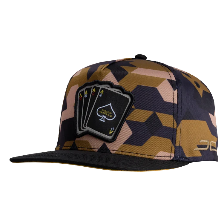 JC Gorras Póker Camuflaje Café – Gorra con Bordado