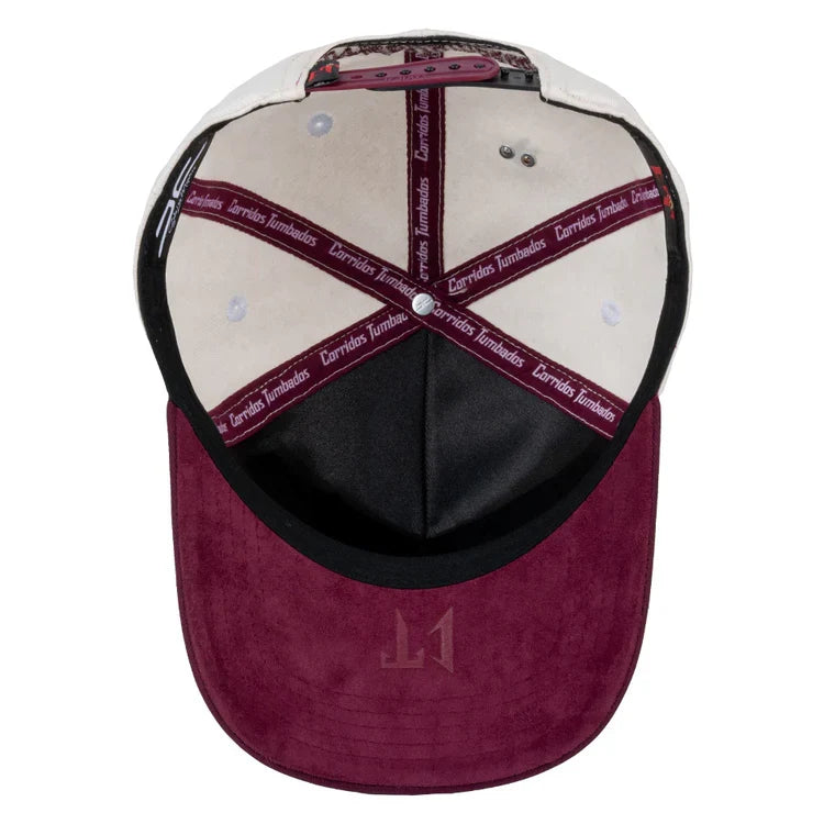 JC Gorras CT Beige/Vino – Gorra con Bordado