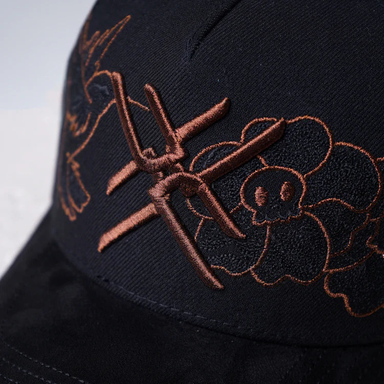 JC Gorras Muerto Negro/Cobre – Gorra con Bordado
