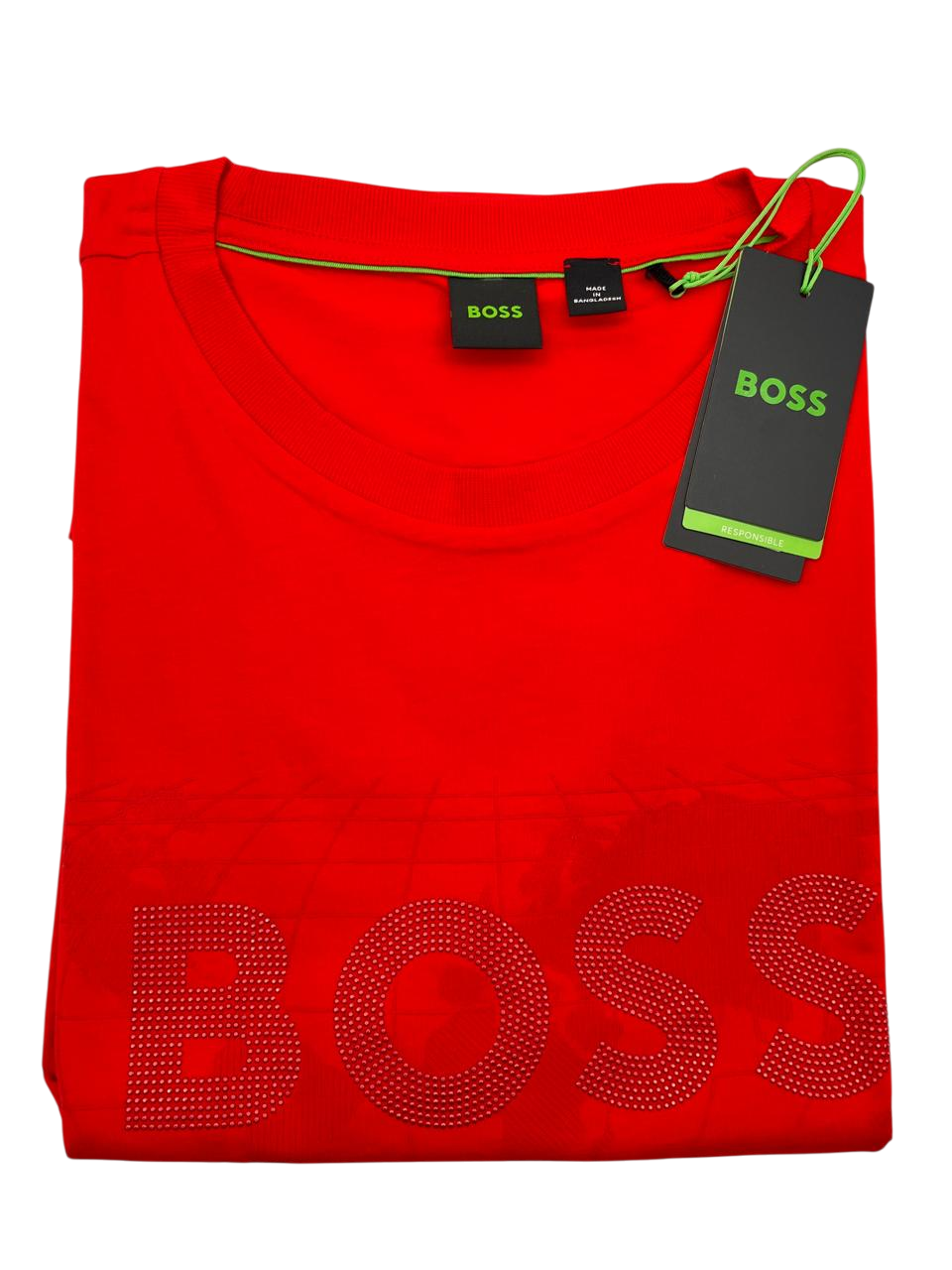 PLAYERA BOSS TEE DIAMOND 1 ROJA BRILLOS
