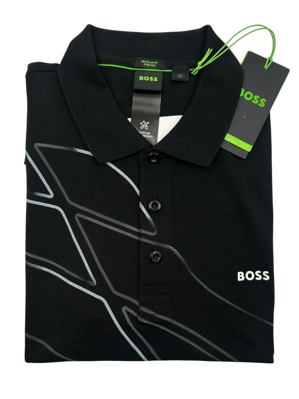 POLO BOSS PADDY 3 NEGRA GRIS