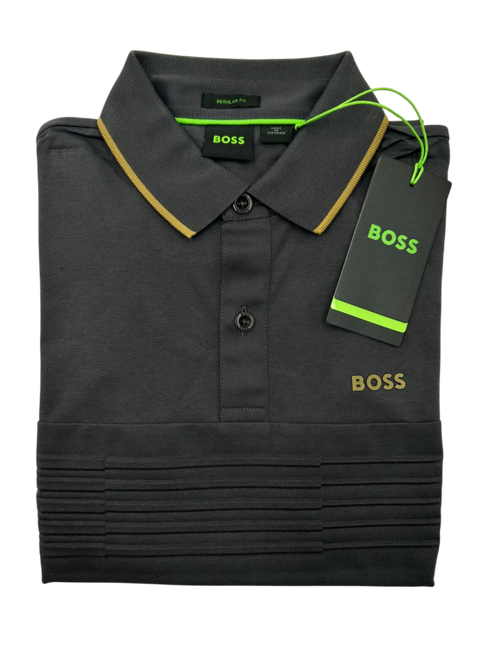 POLO BOSS PAVEL GRIS DORADO