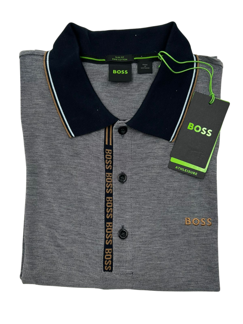 POLO BOSS PAULE 4 GRIS CAFE