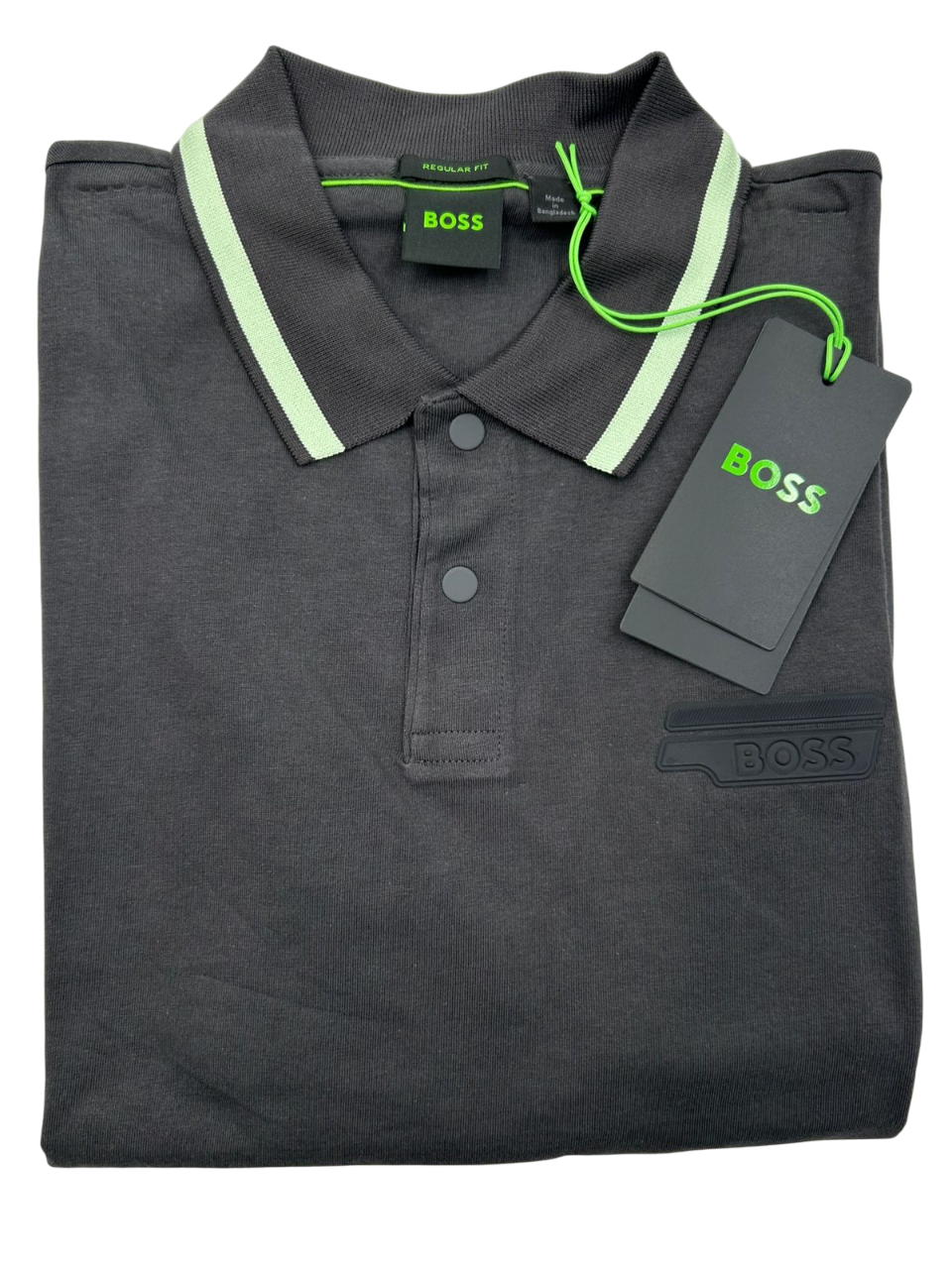 POLO BOSS PIO PADGE GRIS VERDE