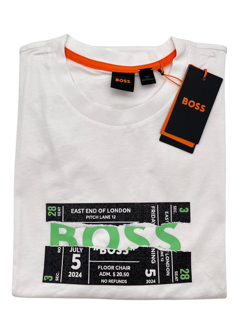 PLAYERA BOSS TE BOSSTICKET BLANCO