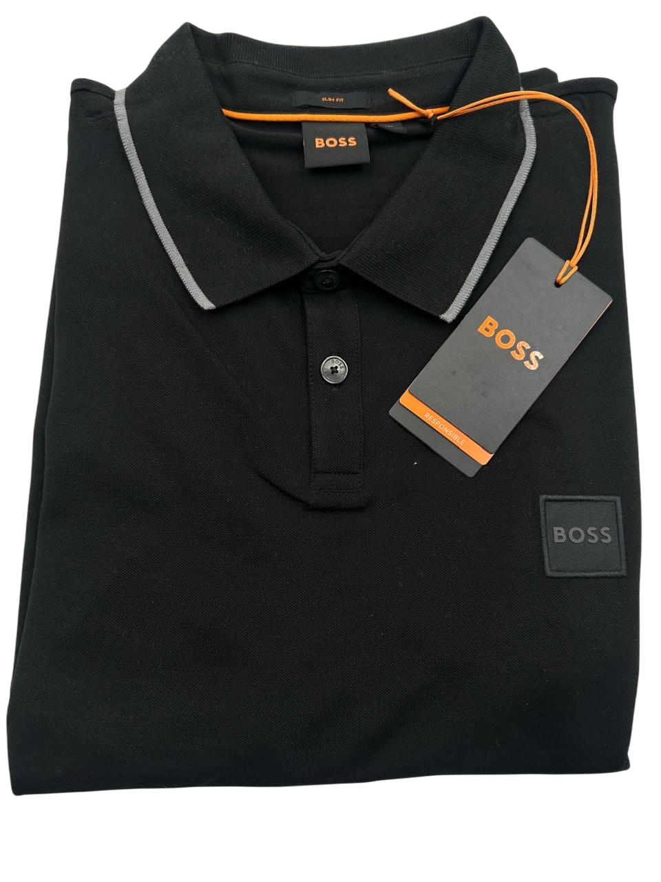 POLO BOSS PASSERTIP NEGRA GRIS