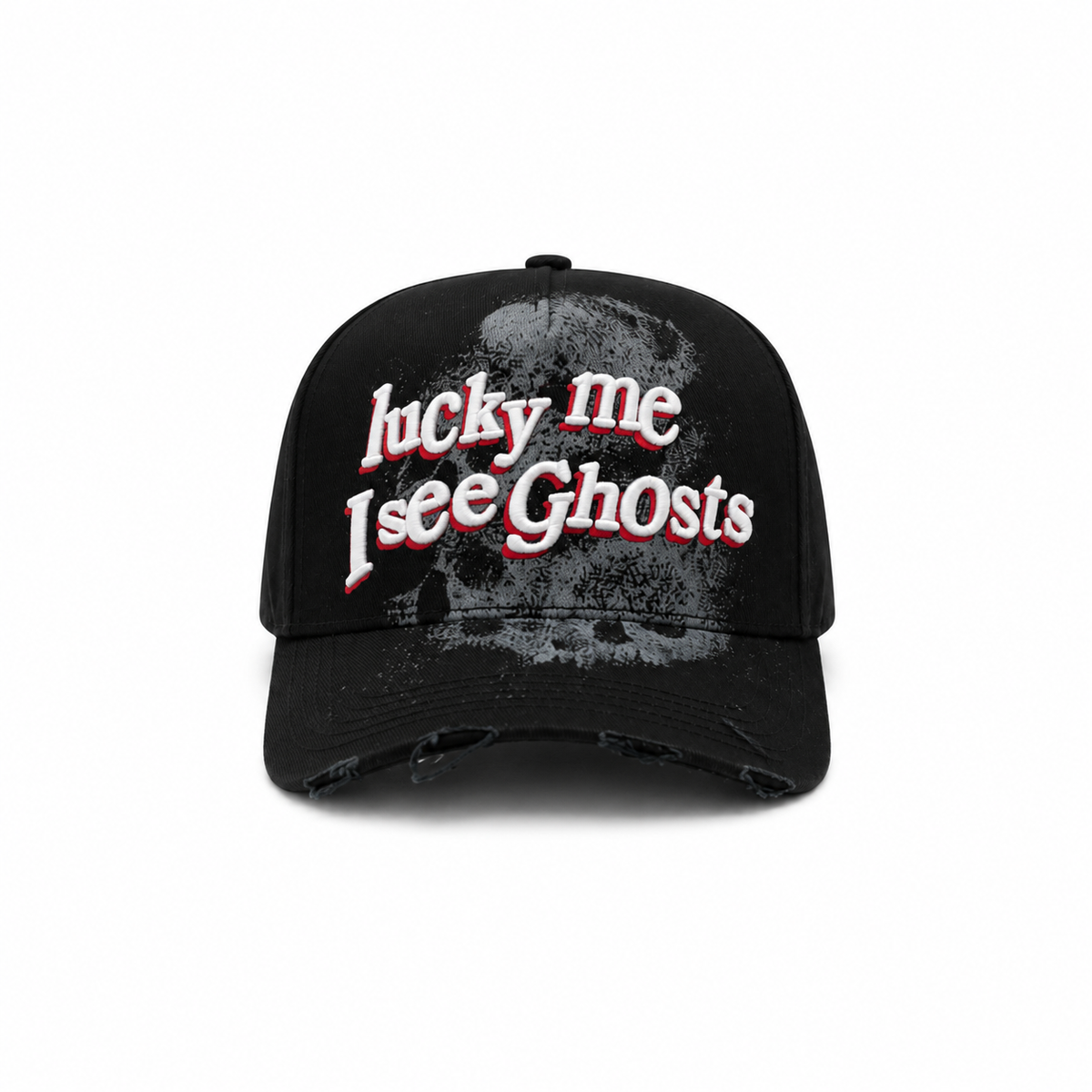 Gallo Fino Qué Suerte, Veo Fantasmas – Gorra con Bordado
