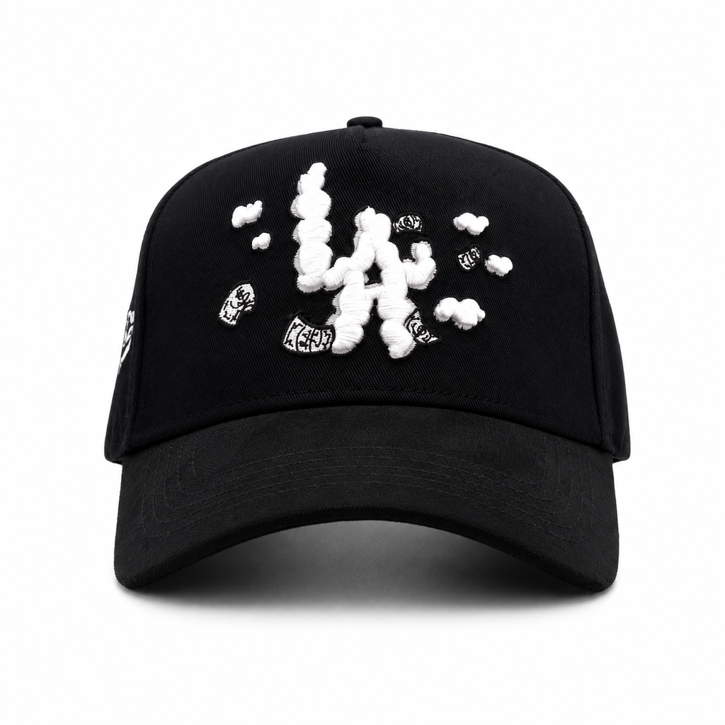 31 Gorras LA Nubes de Dinero Versión Negra – Gorra con Bordado y Acabado de Gamuza