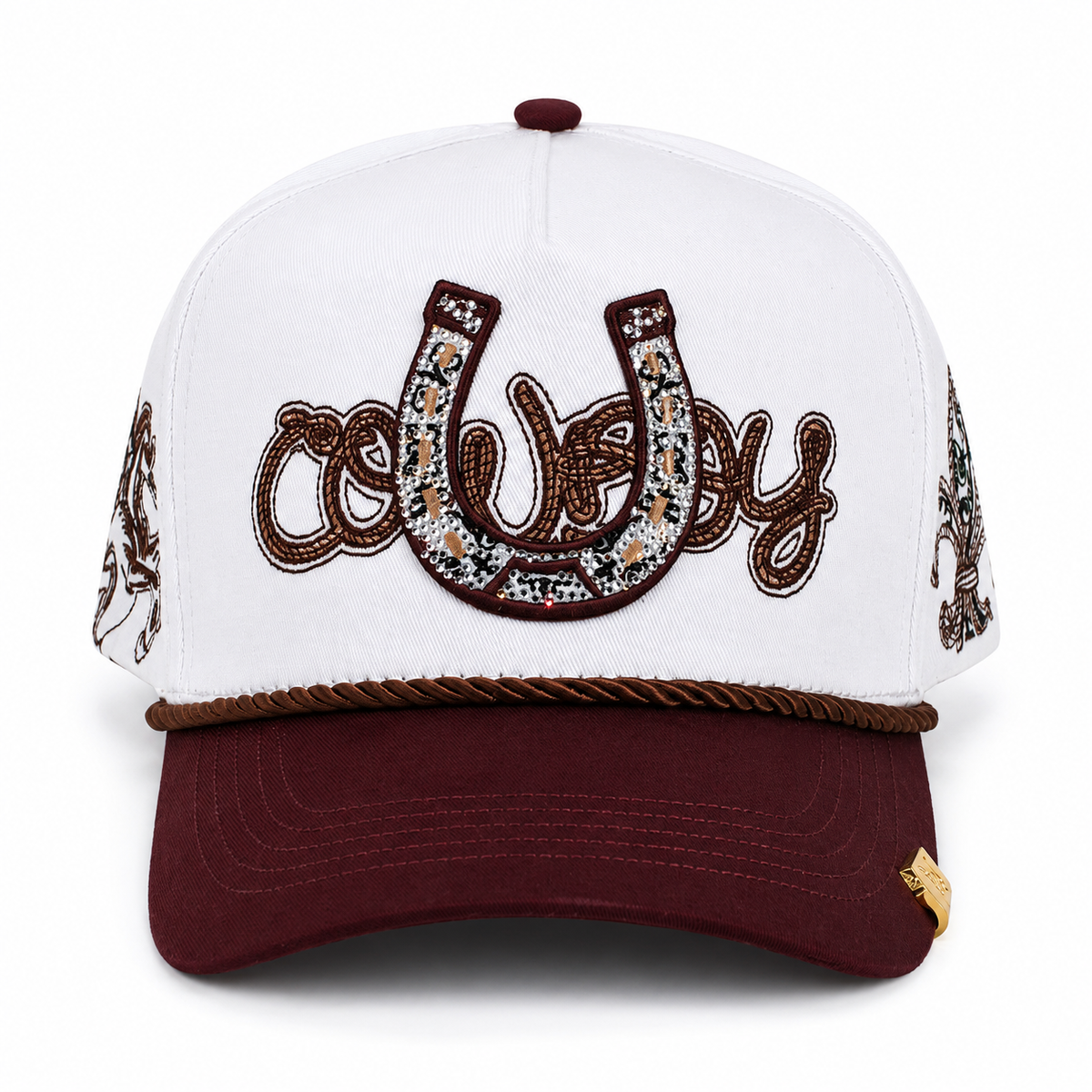 Gran Jefe TK Rancho Vaquero Blanco y Tinto – Gorra con Bordado
