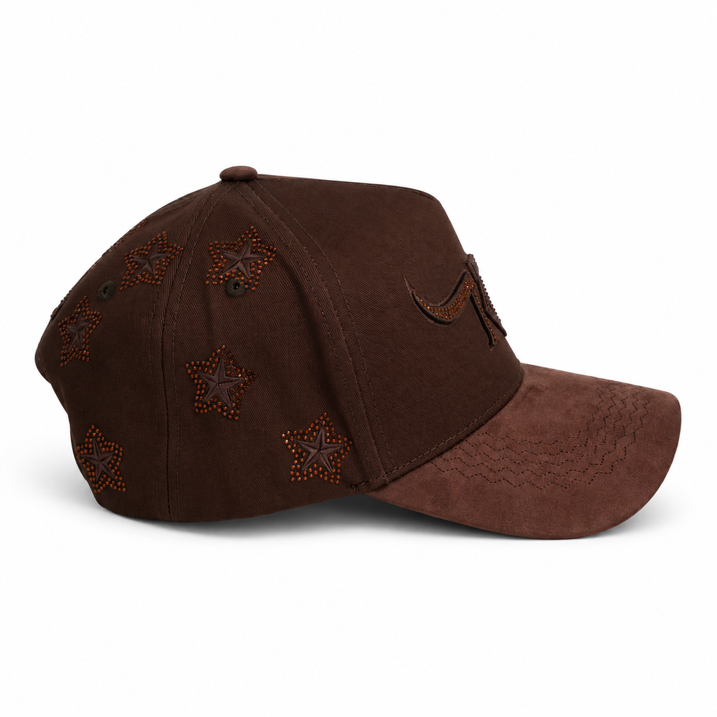 Gran Jefe TK Rancho Detalle de Estrellas Café – Gorra con Bordado