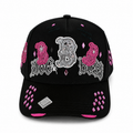 Gran Jefe Diamante Negro/Rosa – Gorra con Pedrería