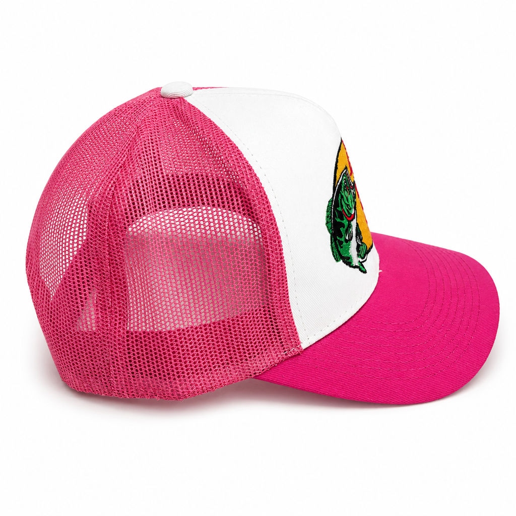 GORRA BASS PRO SHOP COLOR BLANCO Y ROSA