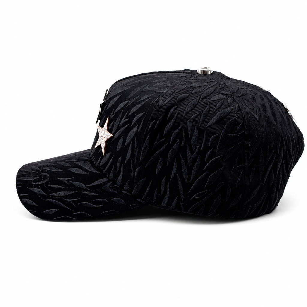 Gorras Barbas x CT Estrella de Rock – Gorra con Pedrería y Tejido Jacquard