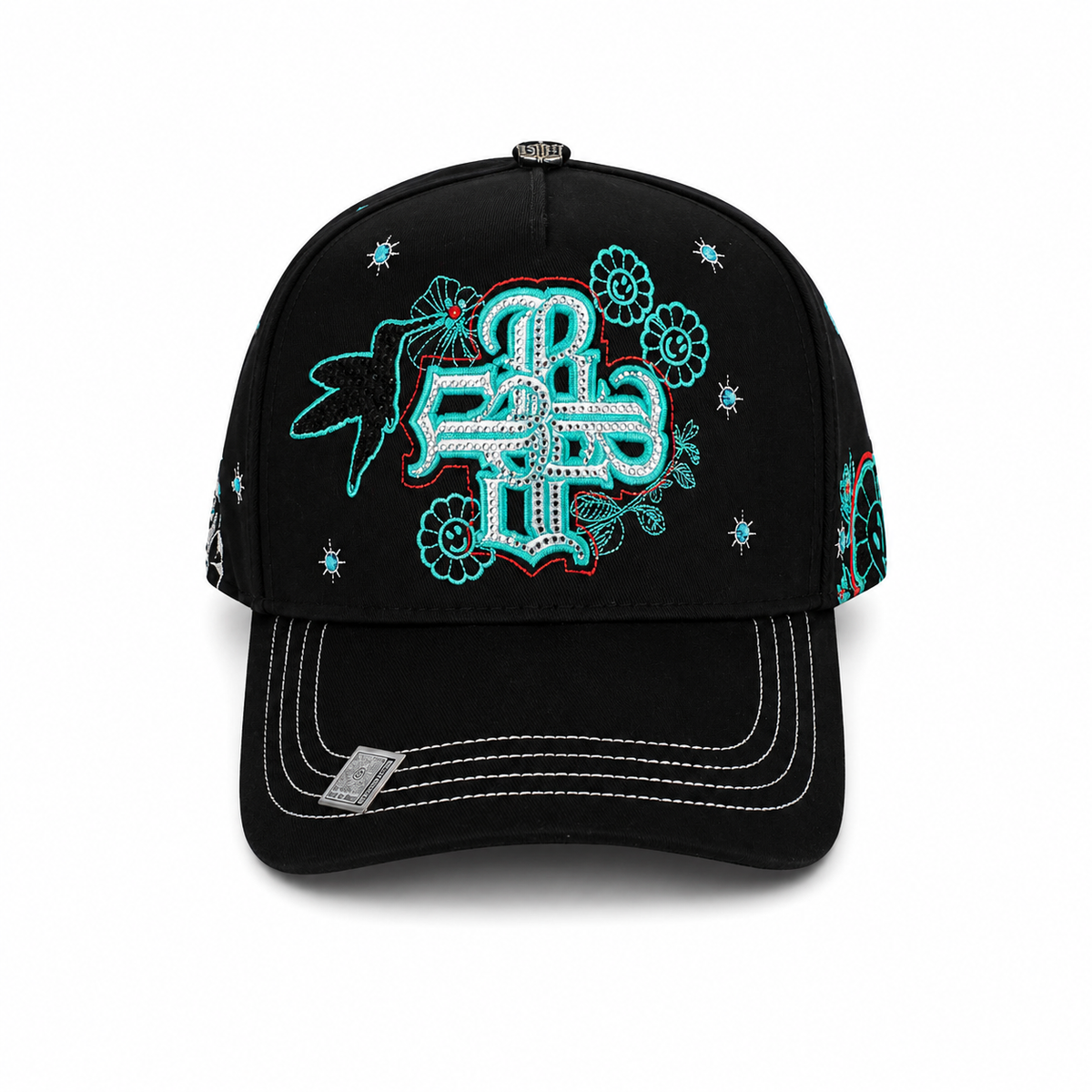 Gran Jefe Colibrí y Flores – Gorra con Bordado