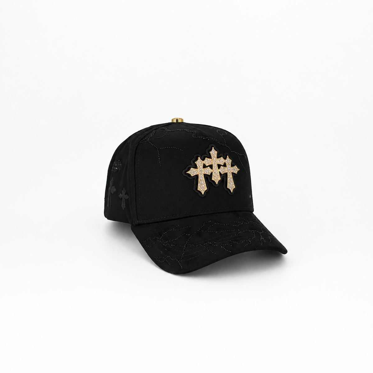 Gran Jefe Triple Cruz Dorada – Gorra con Bordado
