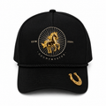 Gran Jefe TK Rancho Caballo Dorado Negra – Gorra con Bordado
