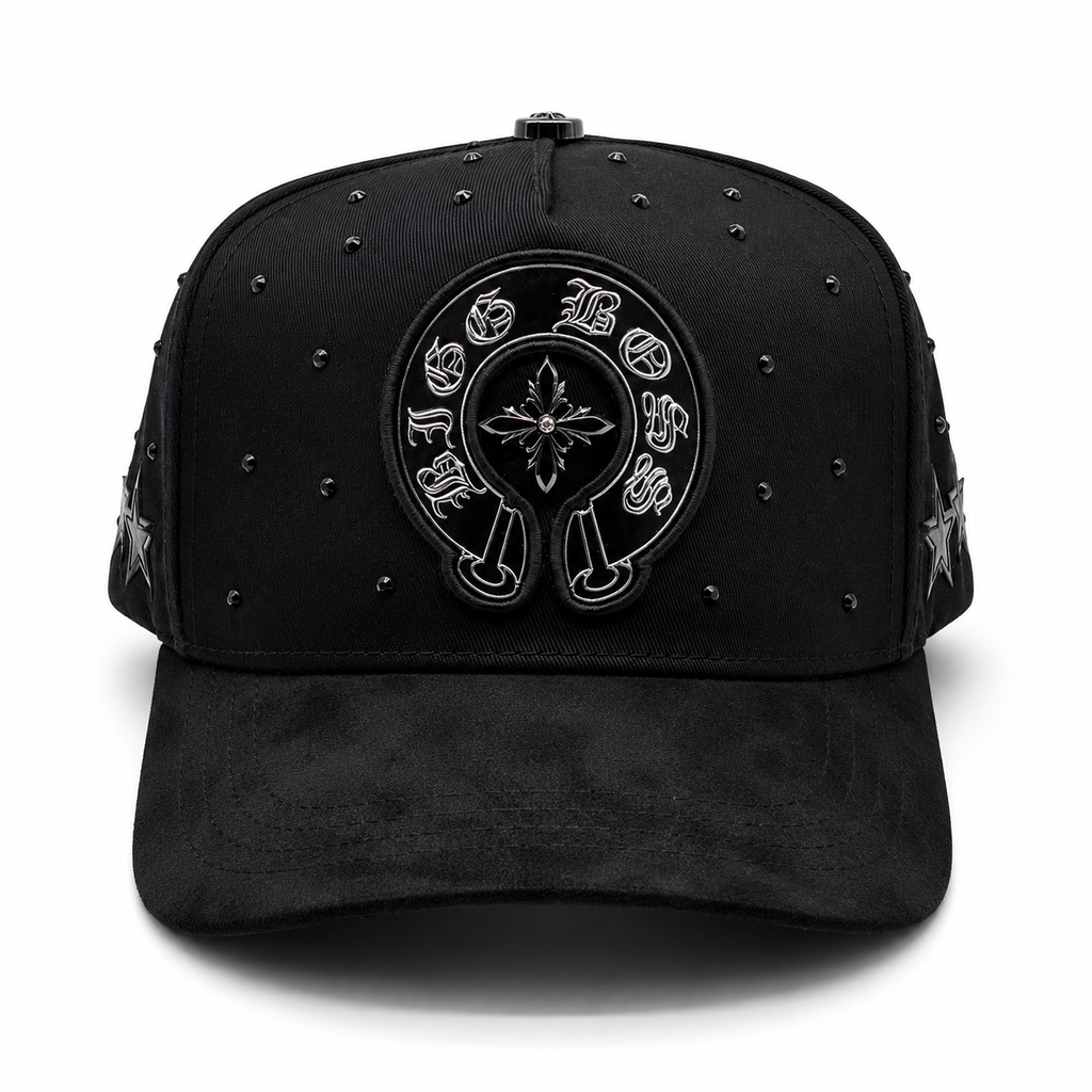 Gran Jefe Cromo Negra – Gorra con Detalles Cromados
