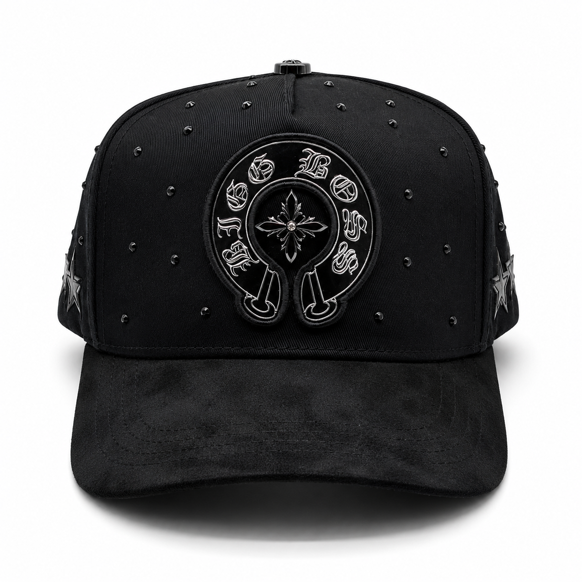 Gran Jefe Cromo Negra – Gorra con Detalles Cromados