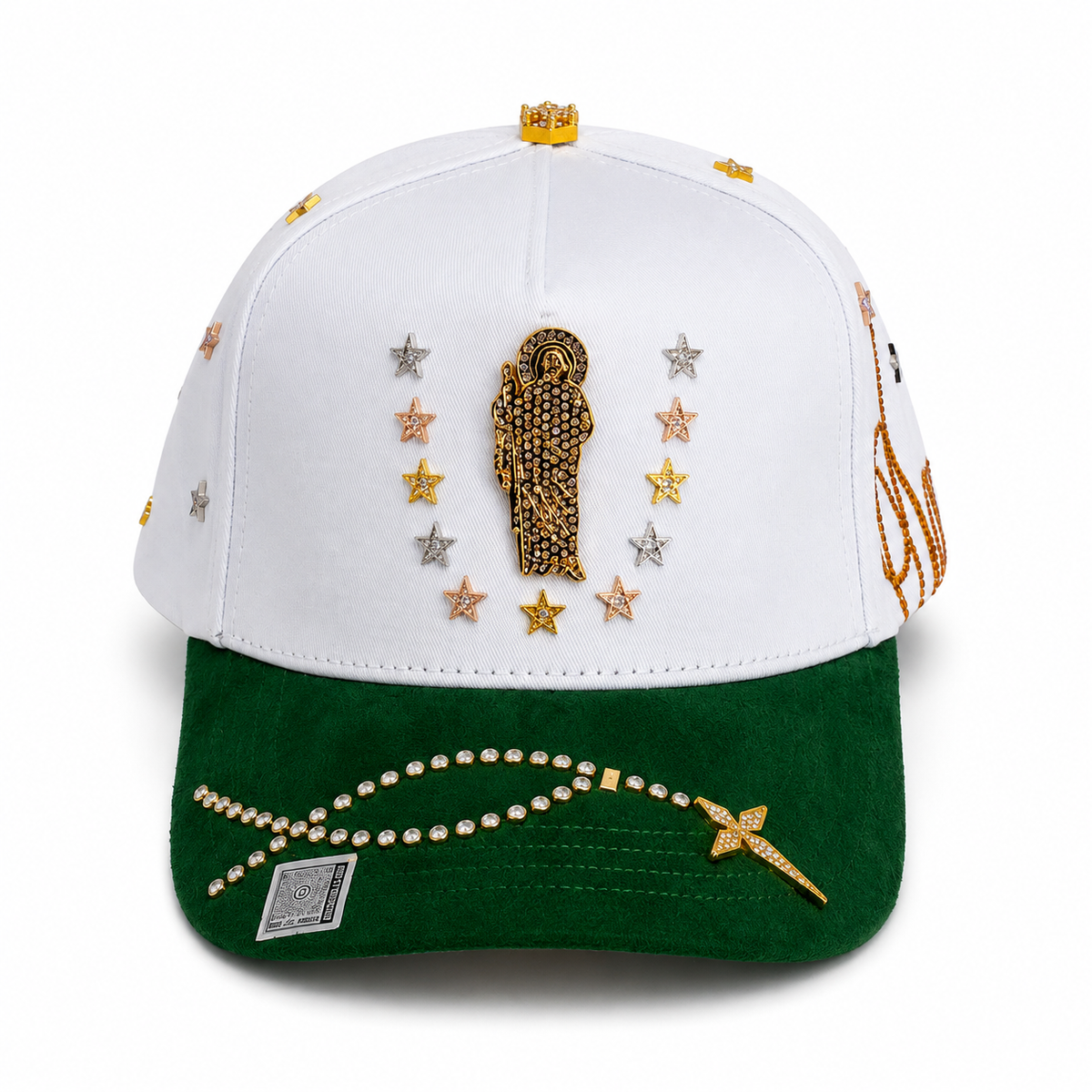 Gran Jefe San Judas Rosario Dorado – Gorra con Bordado