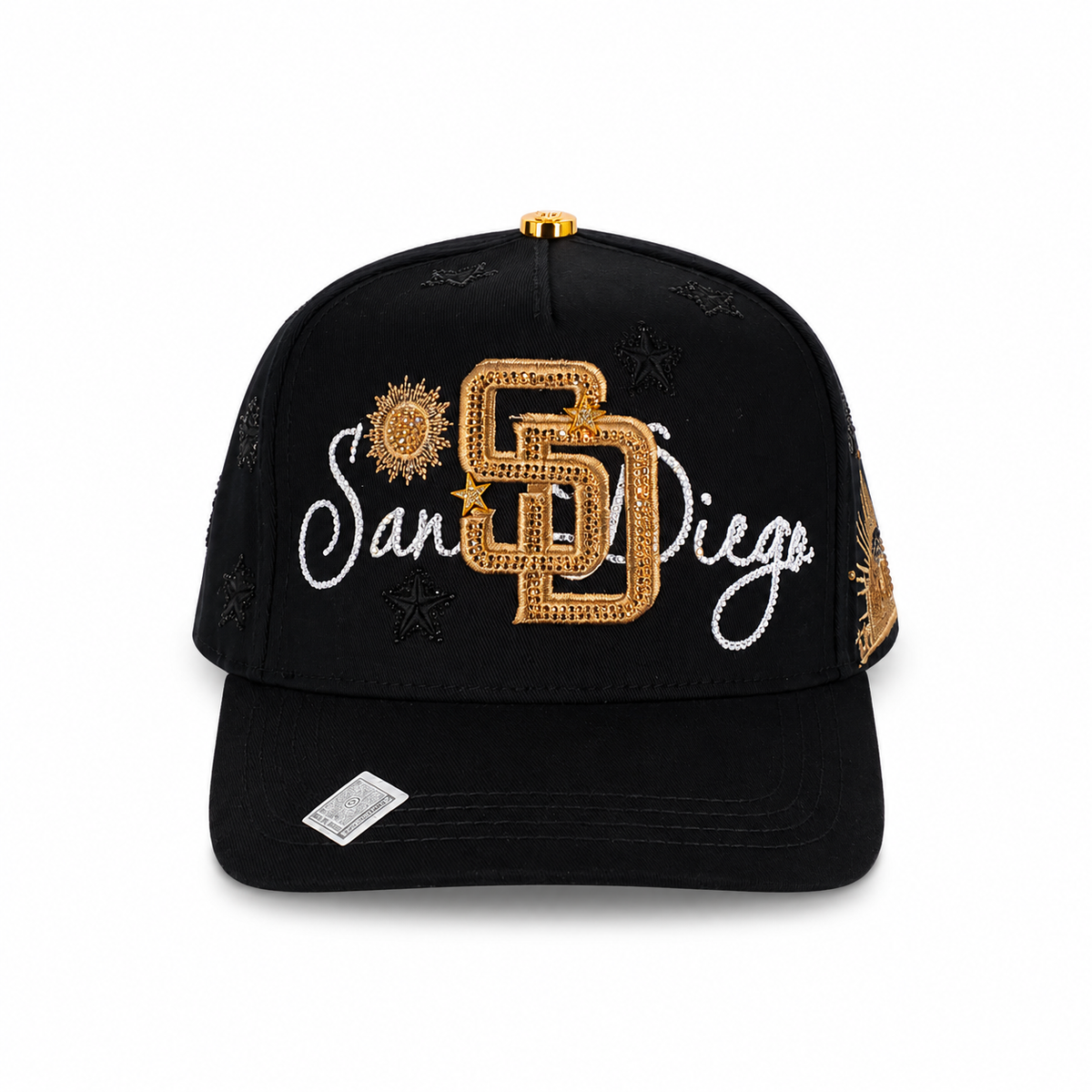 Gran Jefe San Diego Estrellas Dorado – Gorra con Bordado