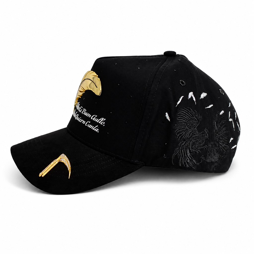 GORRA BIGG BOSS GALLO PLUMA DORADA