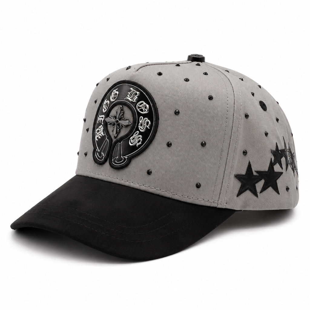 Gran Jefe Cromo Gris – Gorra con Detalles Cromados