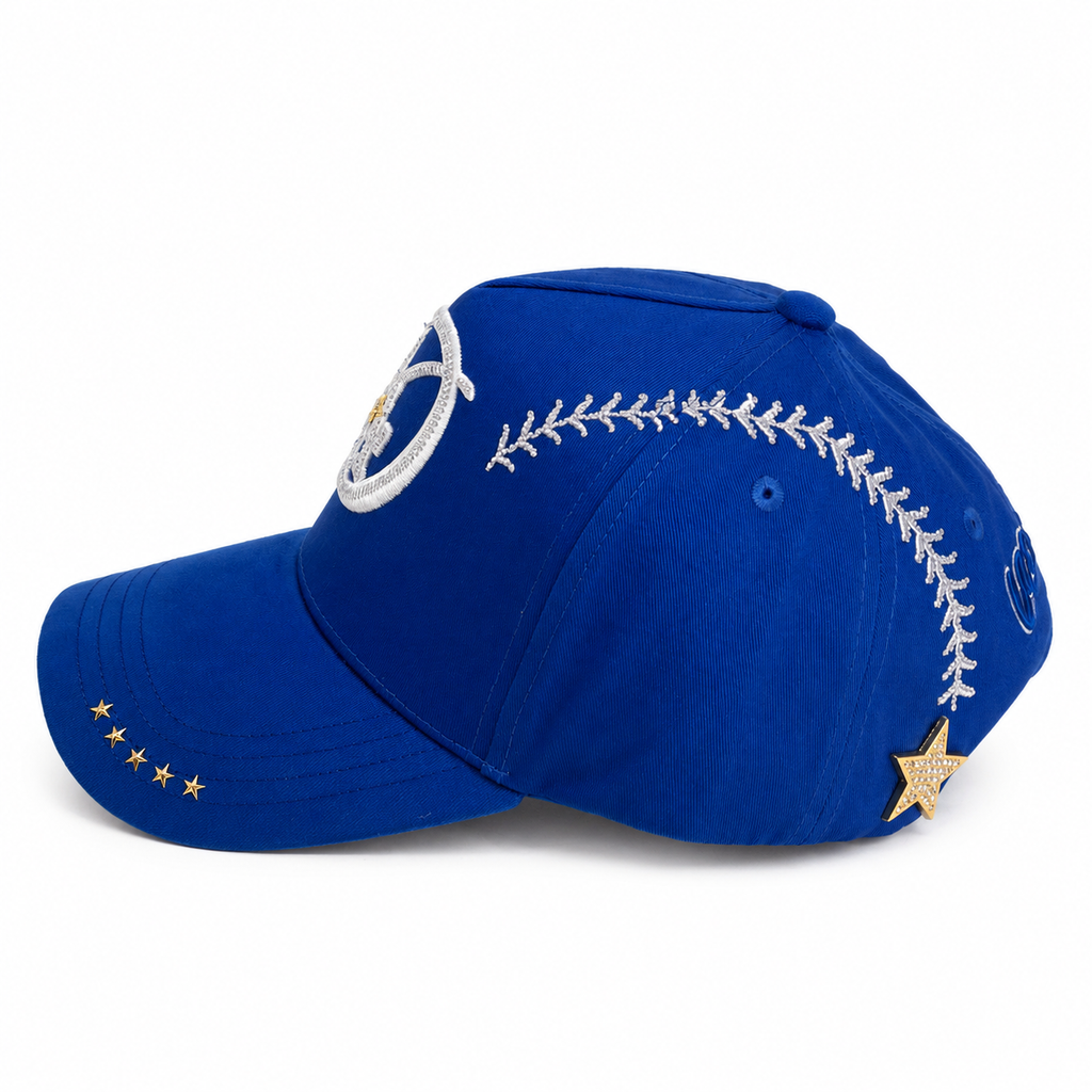 Gran Jefe Azul Detalles Blancos – Gorra con Bordado