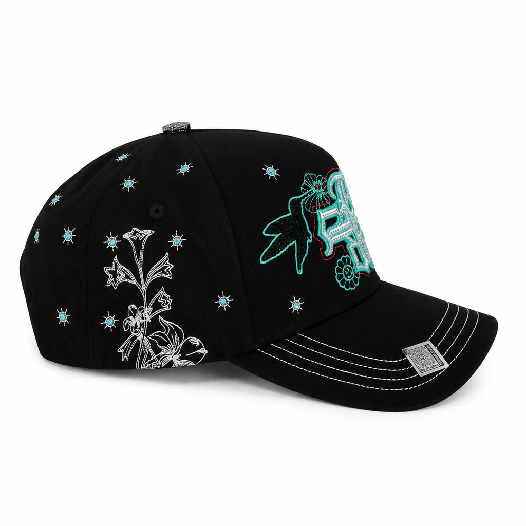 Gran Jefe Colibrí y Flores – Gorra con Bordado