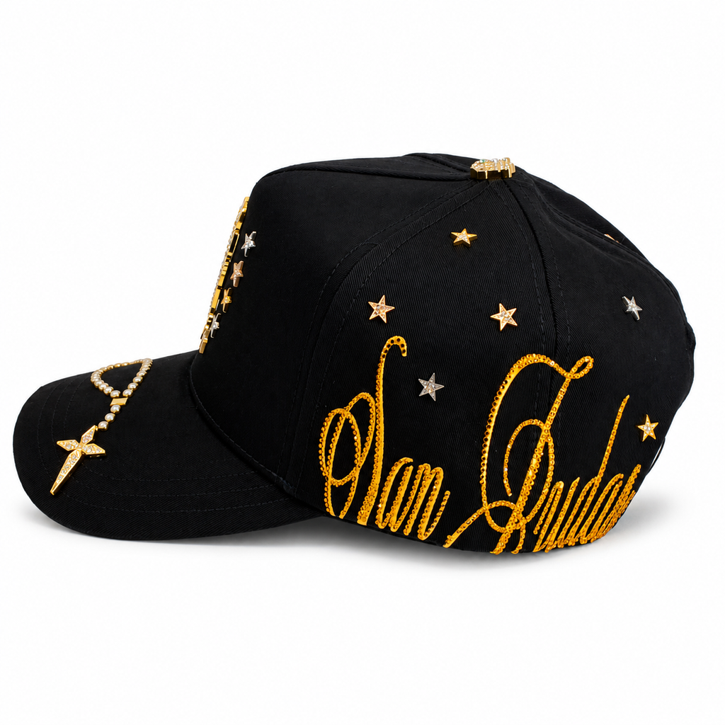 Gran Jefe San Judas Rosario Dorado – Gorra con Bordado