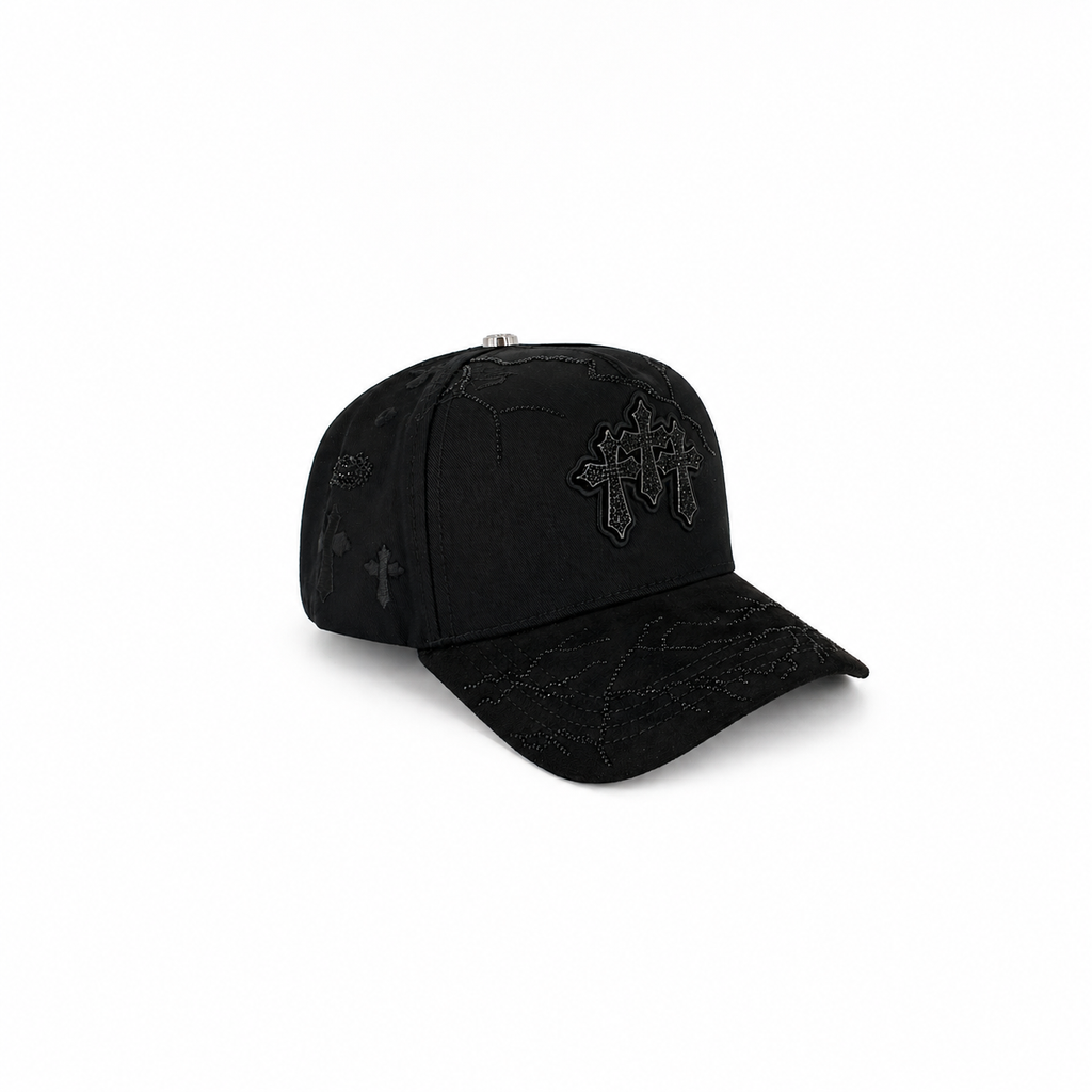 Gran Jefe Triple Cruz Plateada – Gorra con Bordado