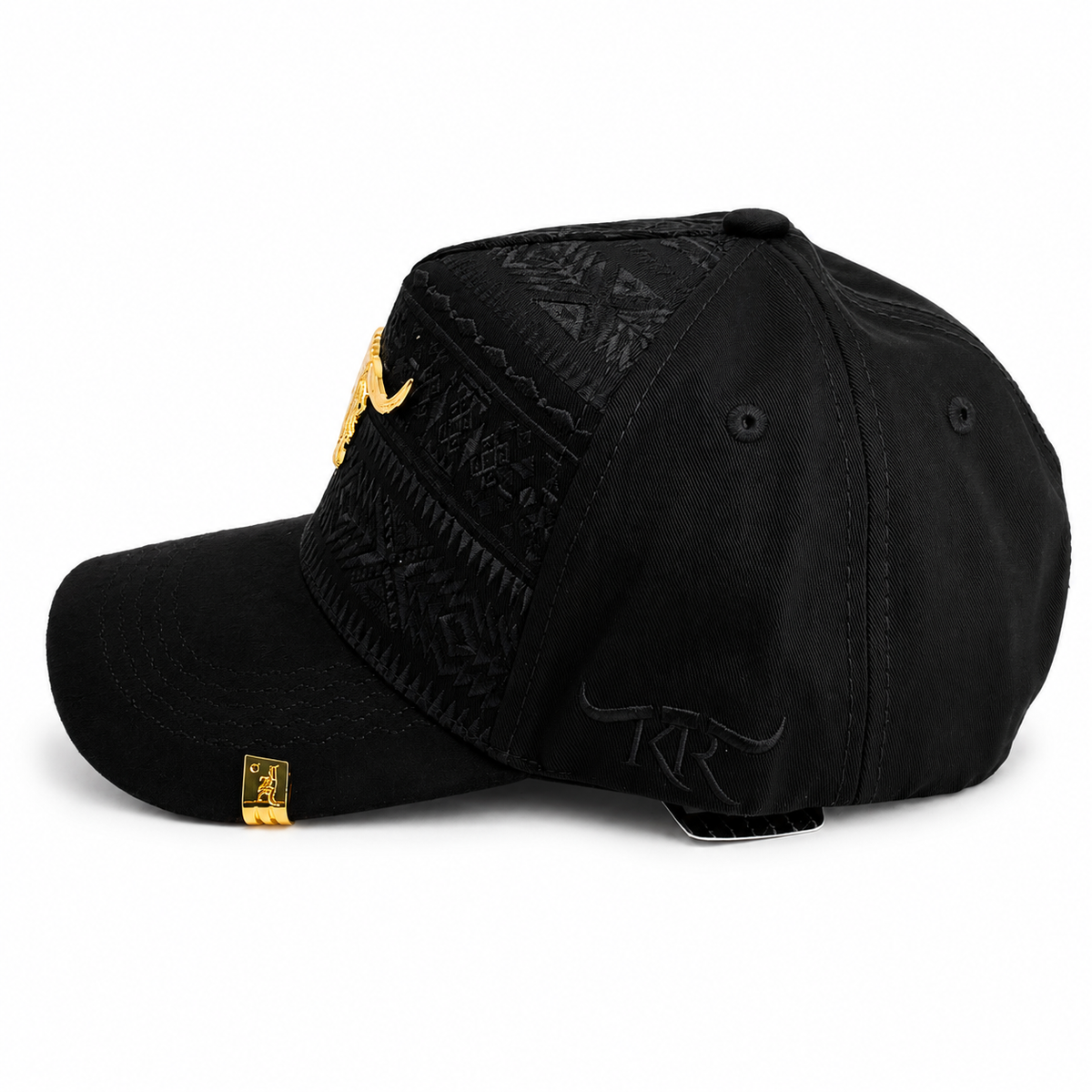 Gran Jefe TK Rancho Toro Dorado Negra – Gorra con Bordado