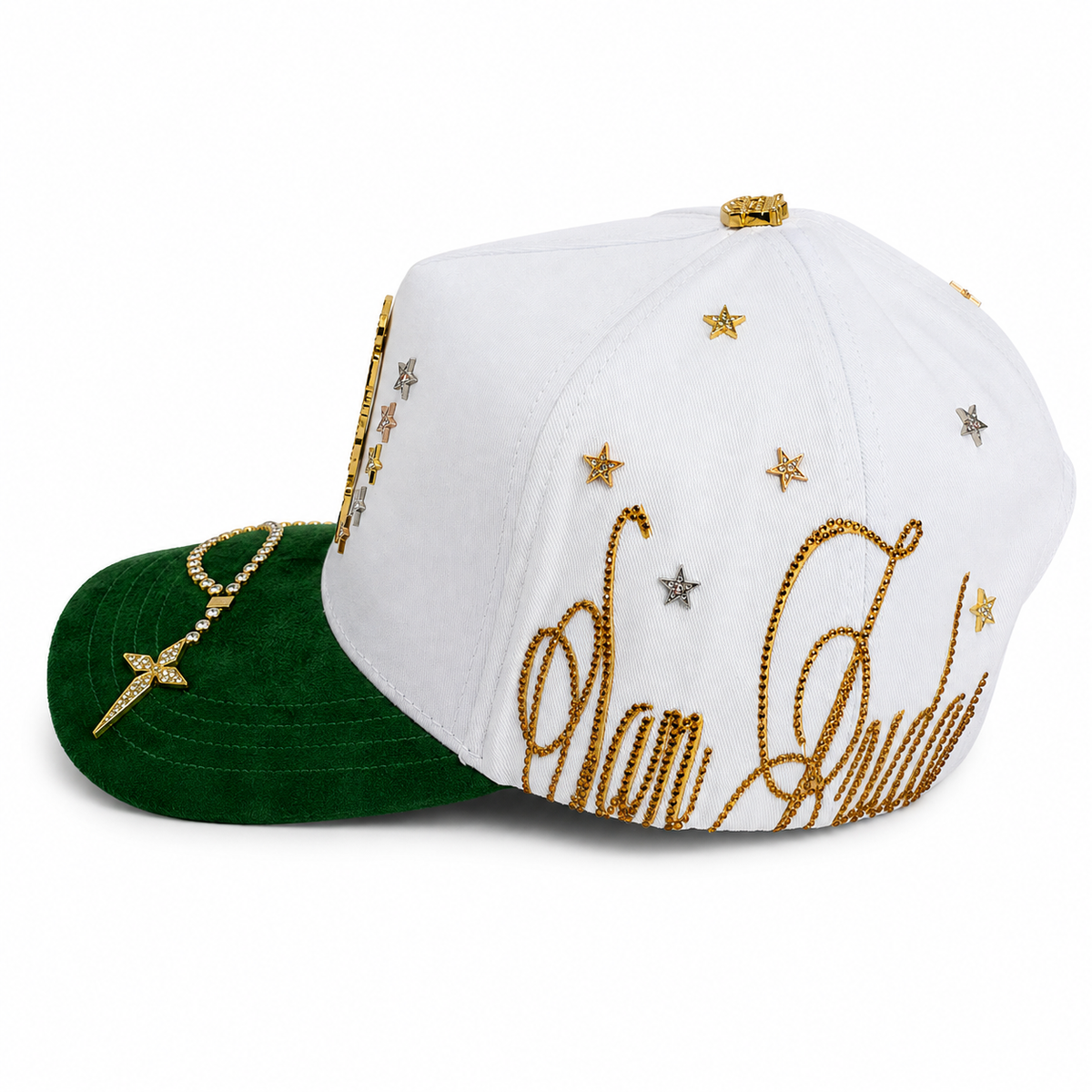 Gran Jefe San Judas Rosario Dorado – Gorra con Bordado