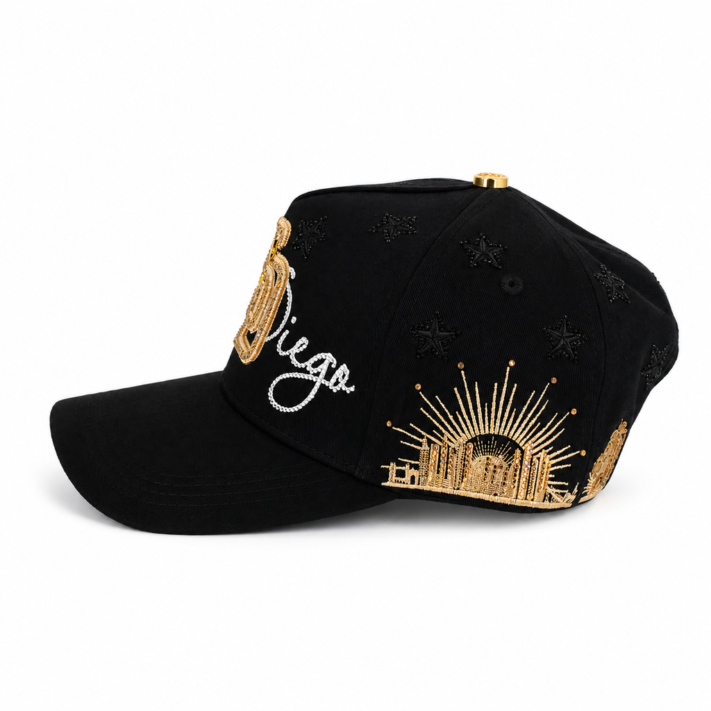 Gran Jefe San Diego Estrellas Dorado – Gorra con Bordado