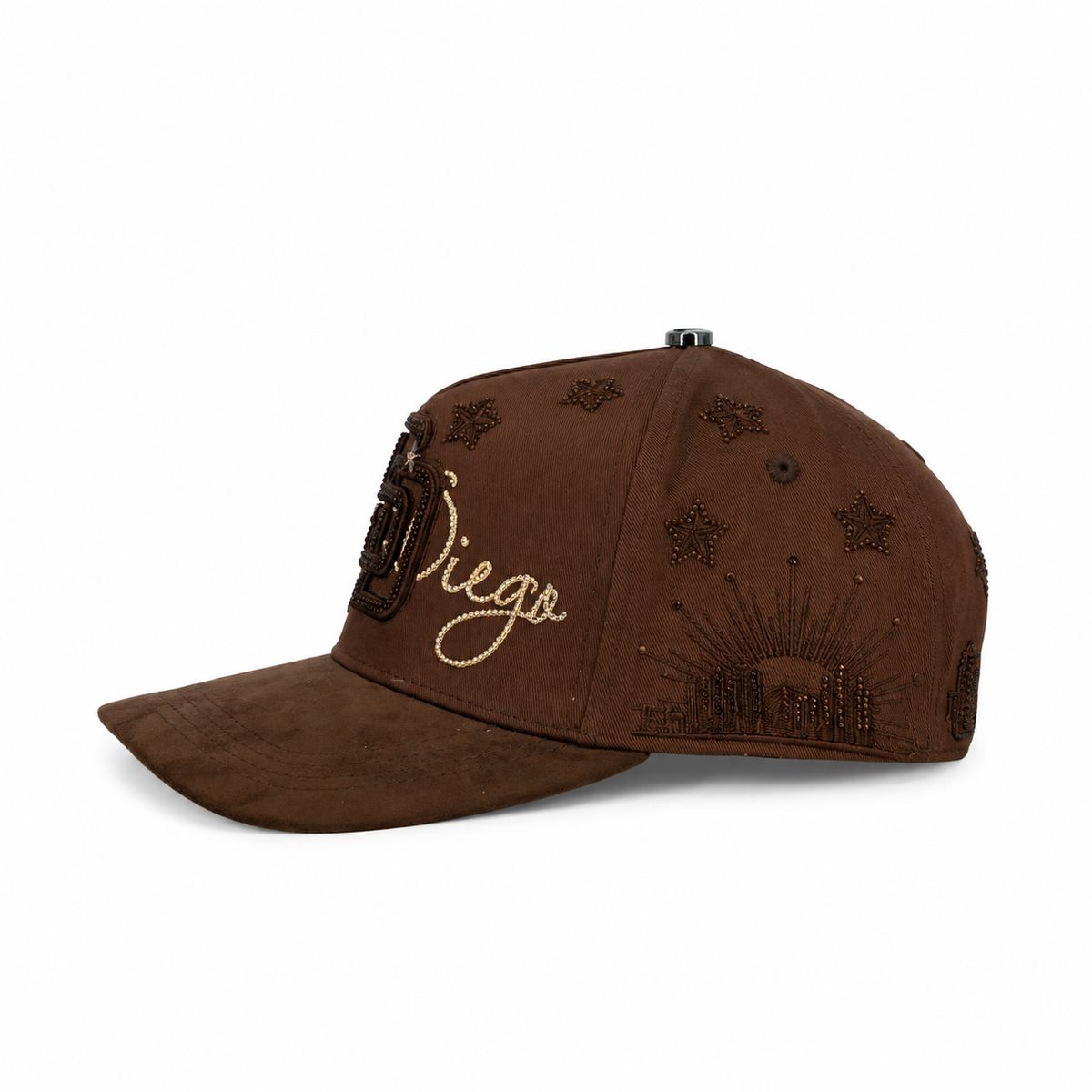 Gran Jefe San Diego Estrellas Café – Gorra con Bordado