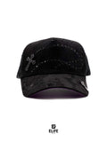 JC Gorras Éxodo Negra – Gorra con Pedrería y Acabado de Gamuza