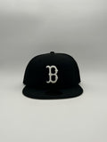 New Era Boston Negra Blanco