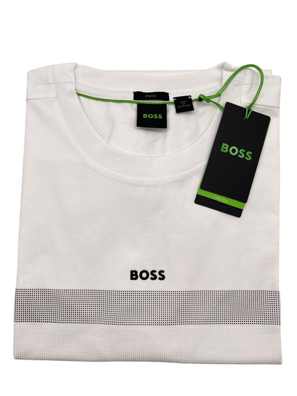 PLAYERA BOSS TEE 3 BLANCO NEGRO