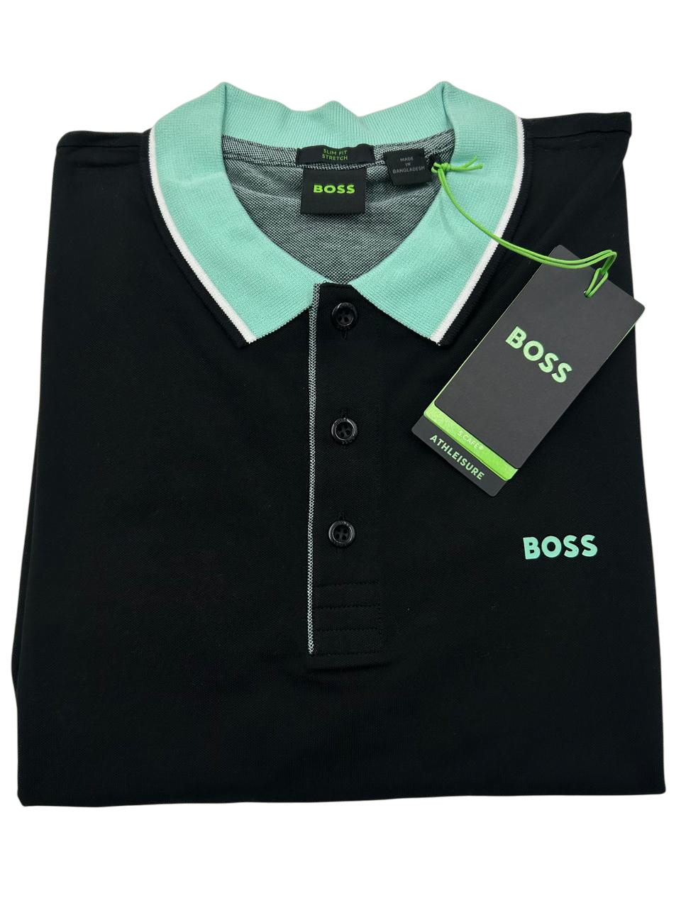 POLO BOSS PAULE NEGRA VERDE