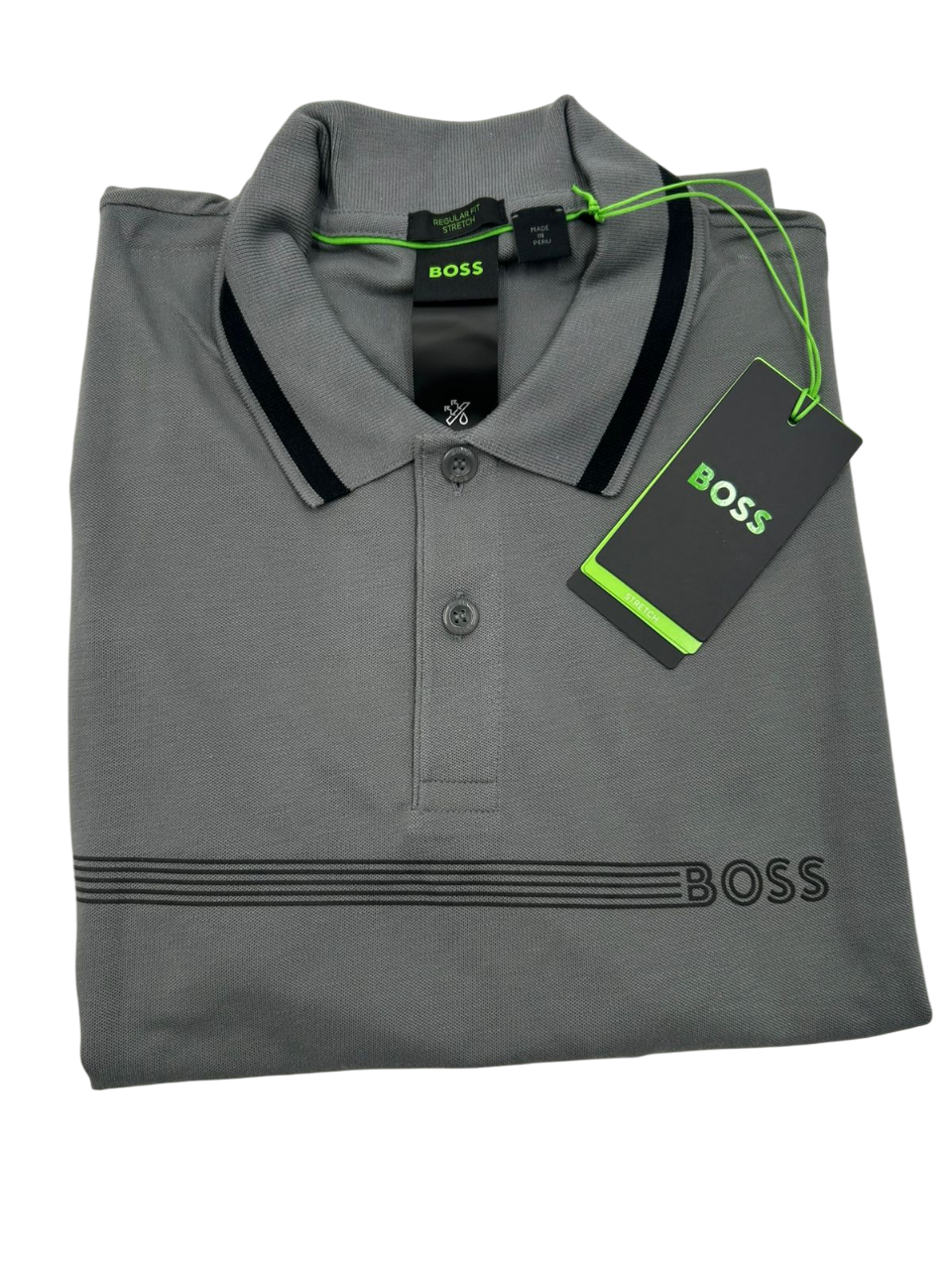 POLO BOSS PADDY 1 GRIS NEGRA