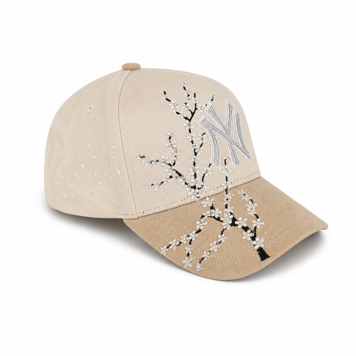 Gran Jefe NY 101 Flores Beige – Gorra con Bordado