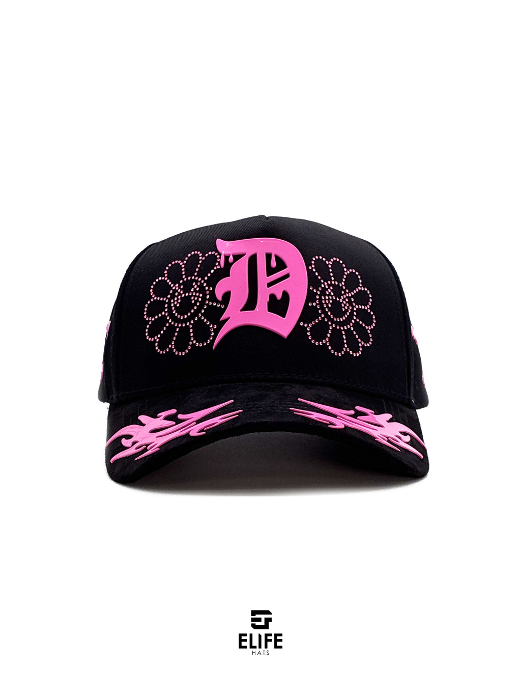 Innedit x Soñador x Ya No x Club de la Fama Génesis Rosa – Gorra con Pedrería y Acabado de Gamuza
