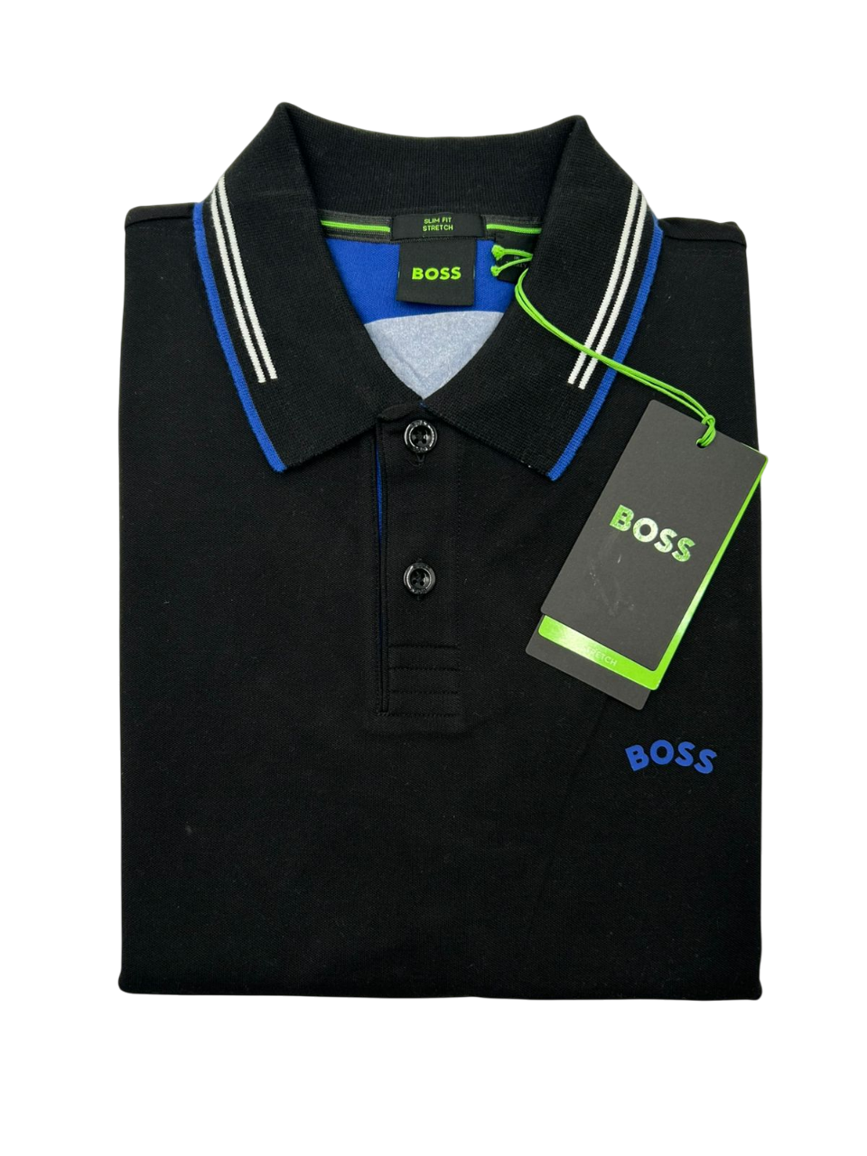 POLO BOSS PAUL CURVED_NCSA NEGRA AZUL