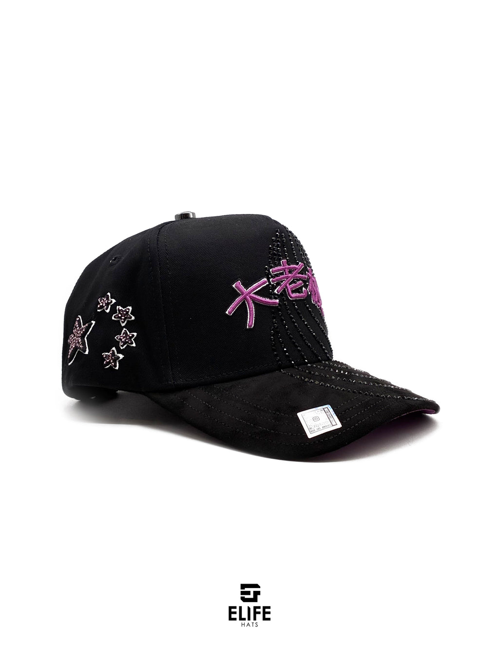 Gran Jefe Letras Japonesas Rosa – Gorra con Bordado y Pedrería
