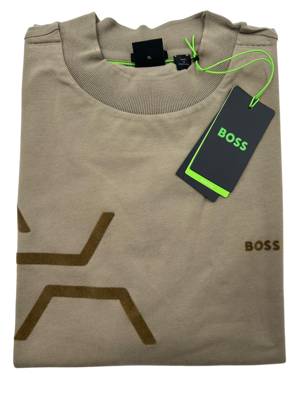 PLAYERA BOSS TOCK HEXAQUILT CAFE